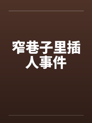 窄巷子里插人事件